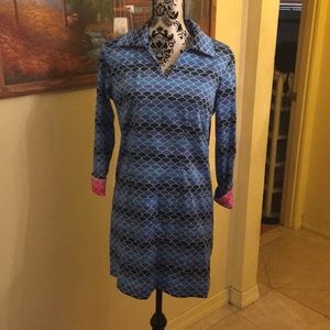 Melly M Long Sleeve Collared Dress Size 6